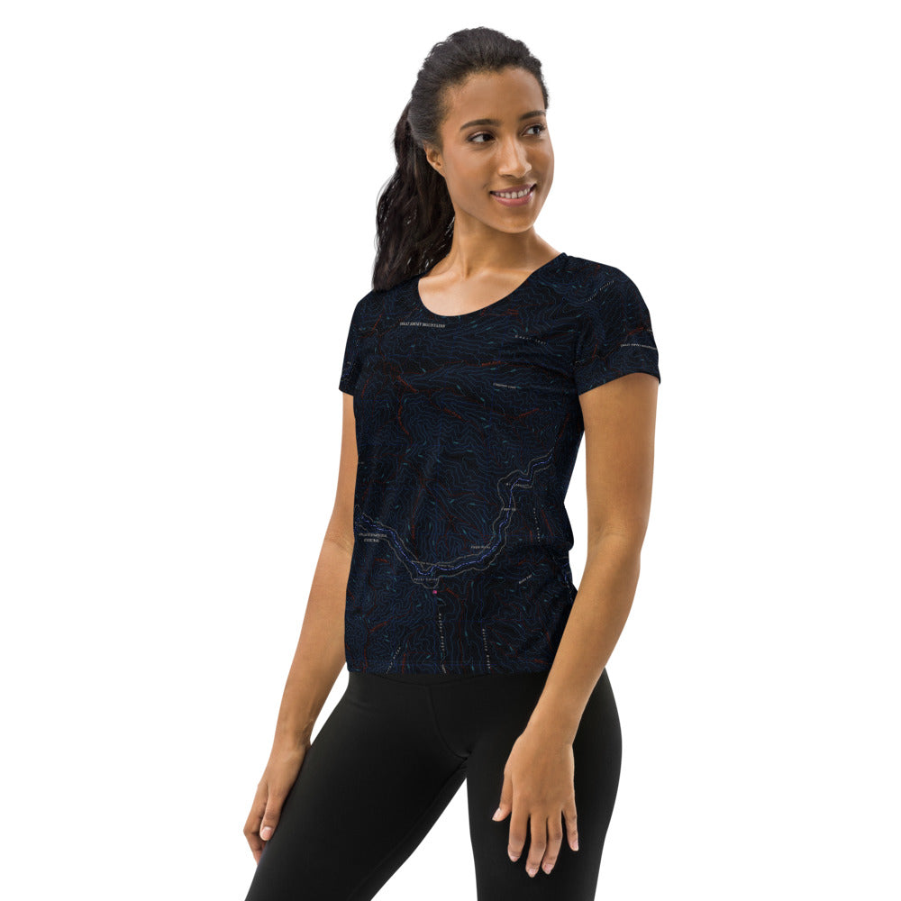 Appalachian Trail Midnight Women's Athletic T-shirt