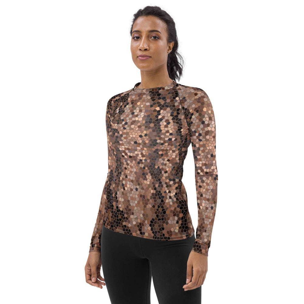 Red Ponderosa Mosaic Women's Rash Guard – True Earth Wear