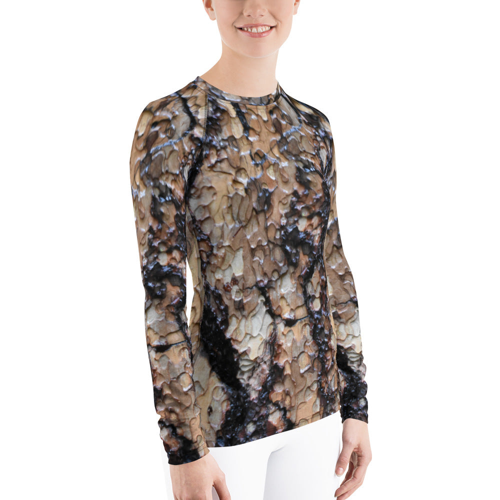 Black Ponderosa Women's Rash Guard