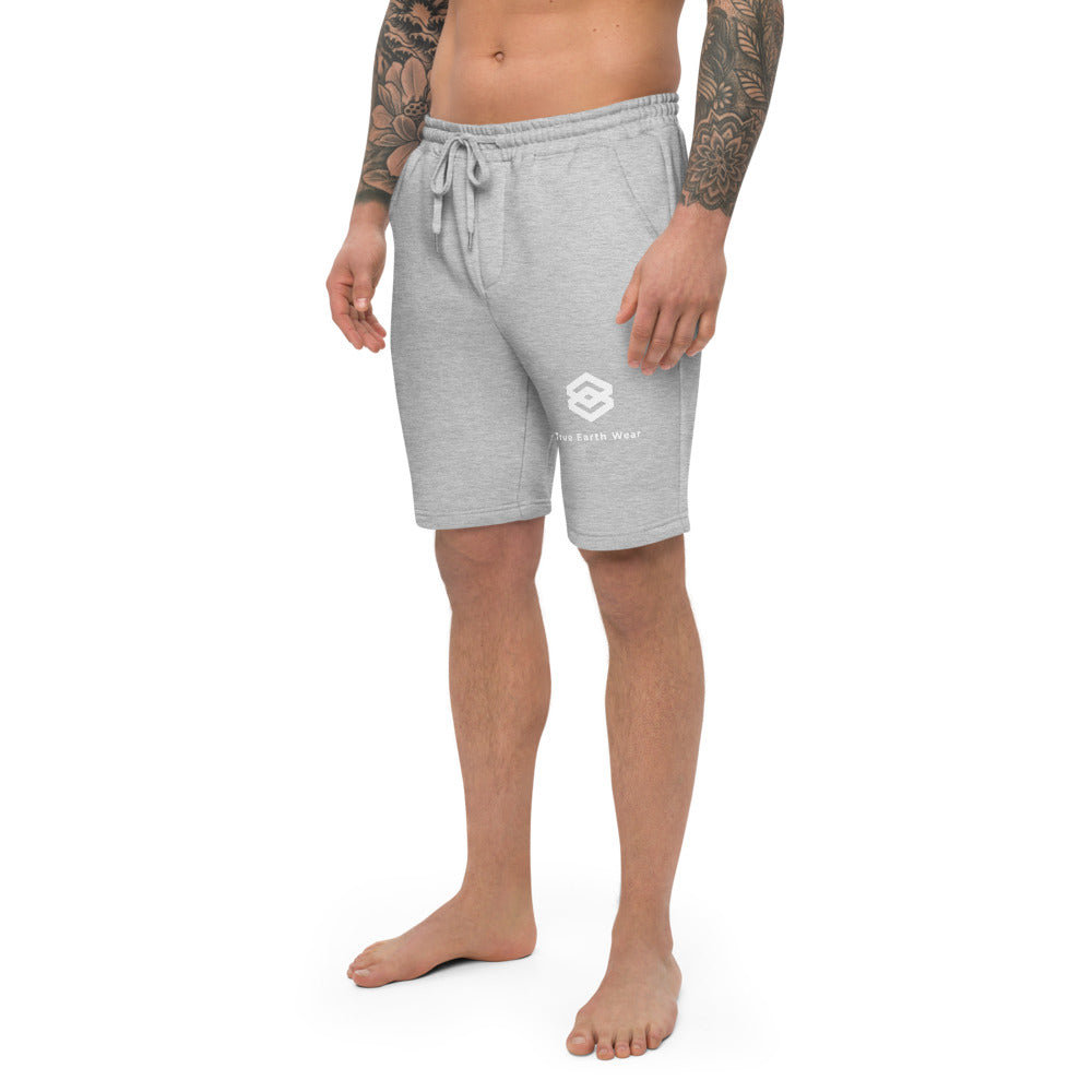 True Earth Wear Logo Men's Black / Gray Fleece Shorts