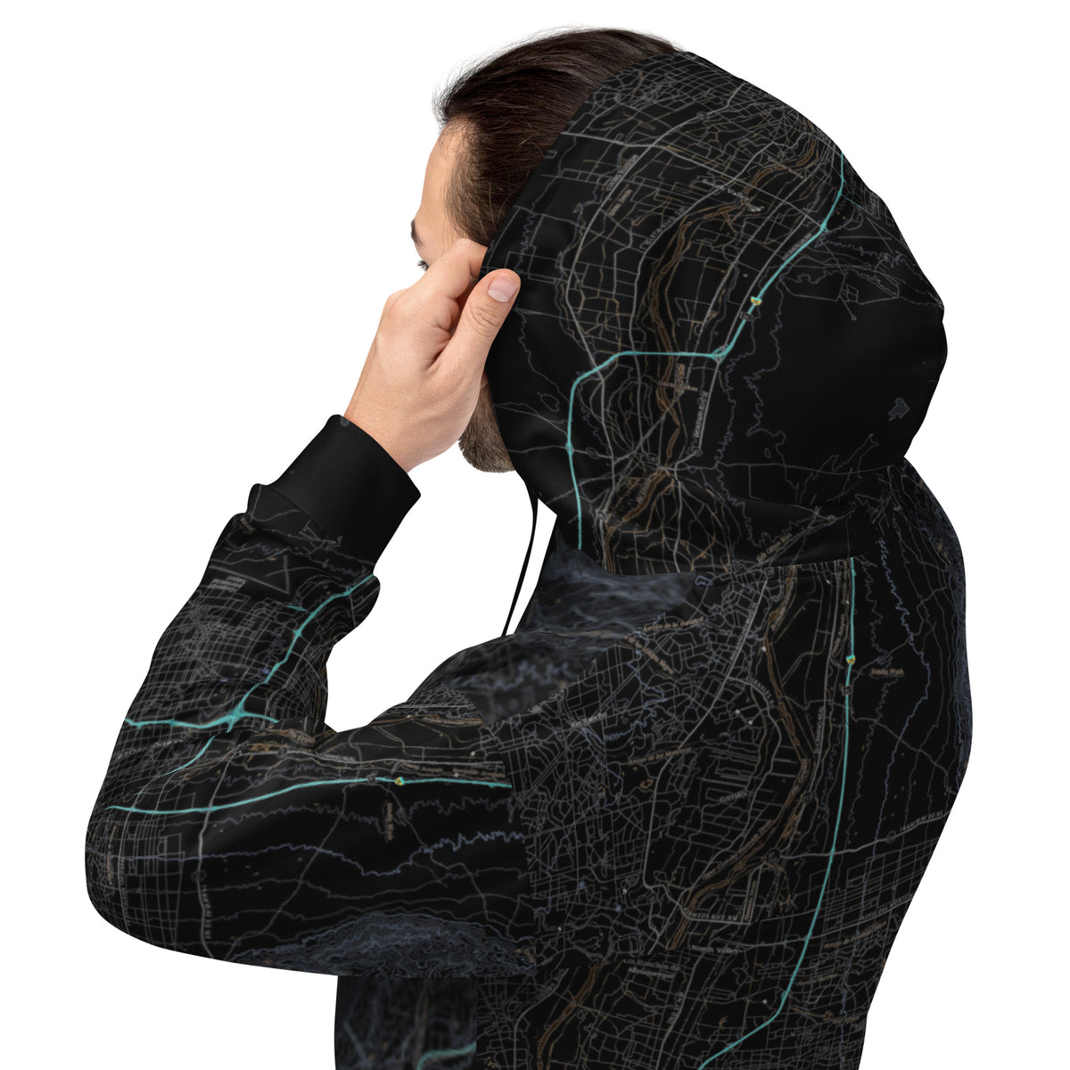 Albuquerque Midnight Route 66 Treeline Hoodie