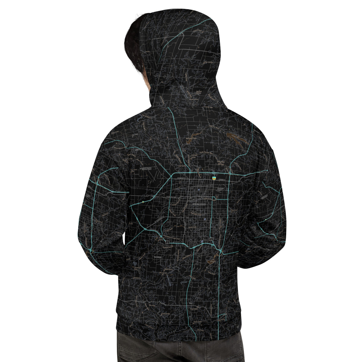 Springfield MO Midnight Route 66 Treeline Hoodie