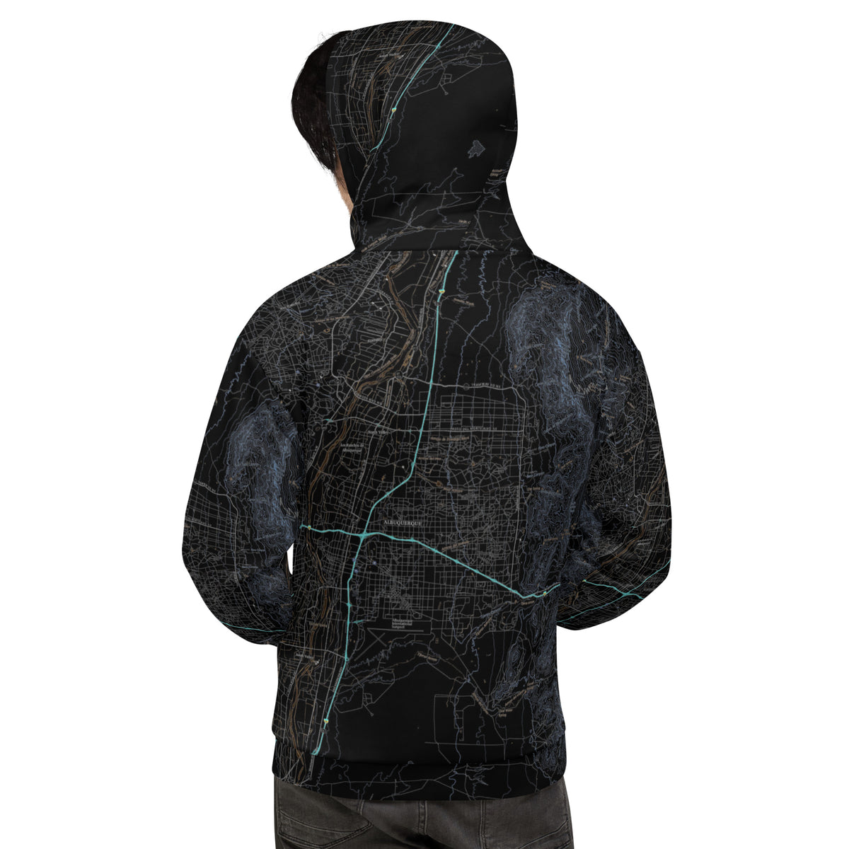Albuquerque Midnight Route 66 Treeline Hoodie
