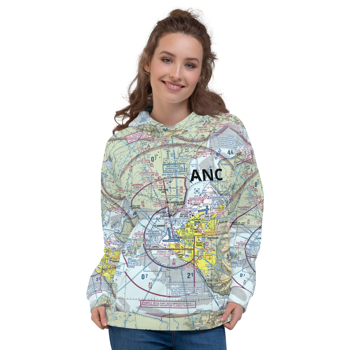 Anchorage ANC VFR Treeline Hoodie