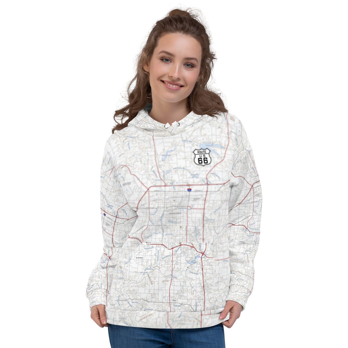 Springfield MO Route 66 Treeline Hoodie