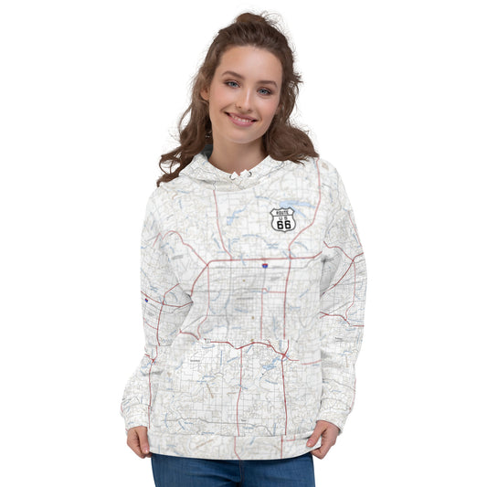 Springfield MO Route 66 Treeline Hoodie
