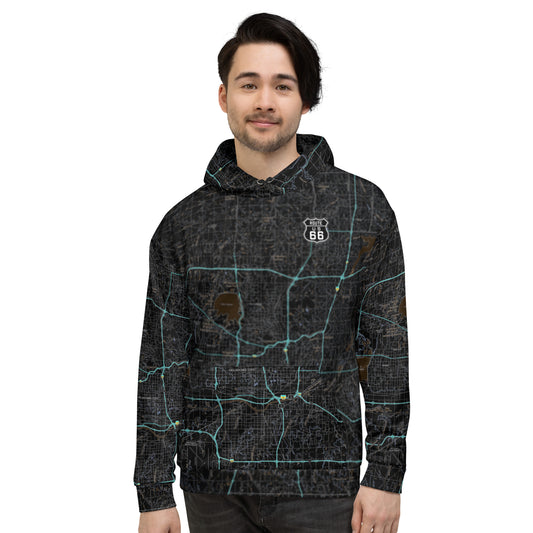 Oklahoma City Midnight Route 66 Treeline Hoodie