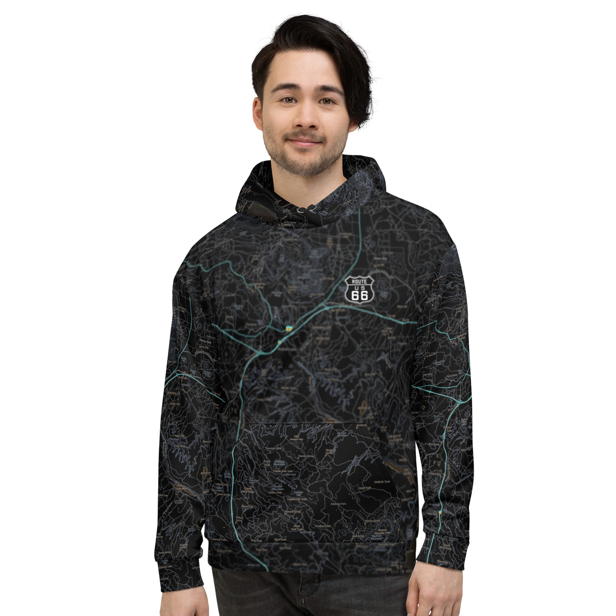 Flagstaff Midnight Route 66 Treeline Hoodie