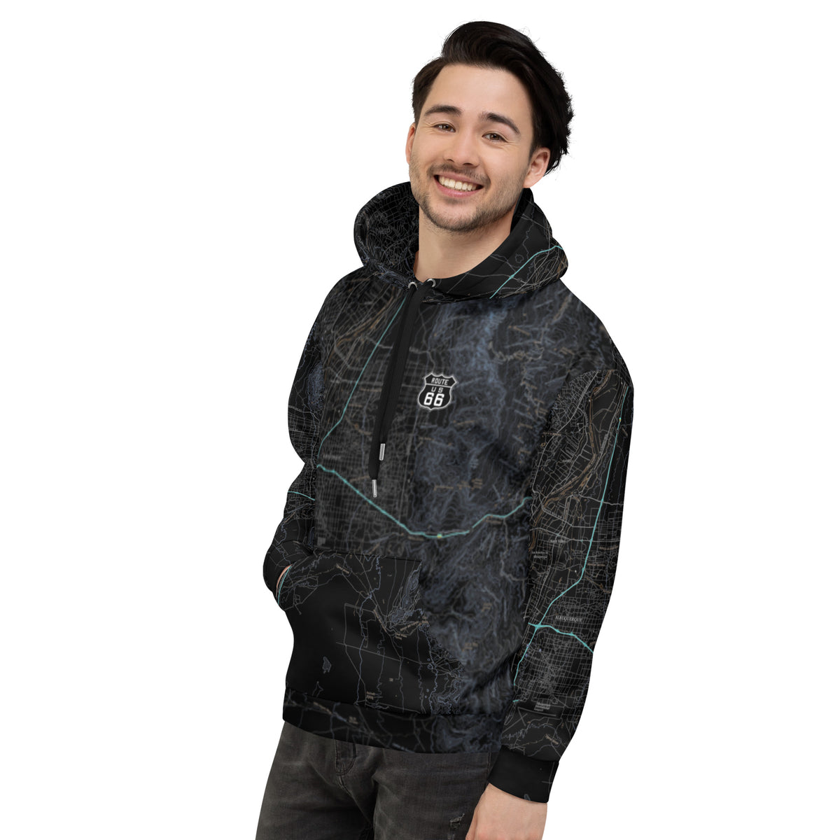 Albuquerque Midnight Route 66 Treeline Hoodie