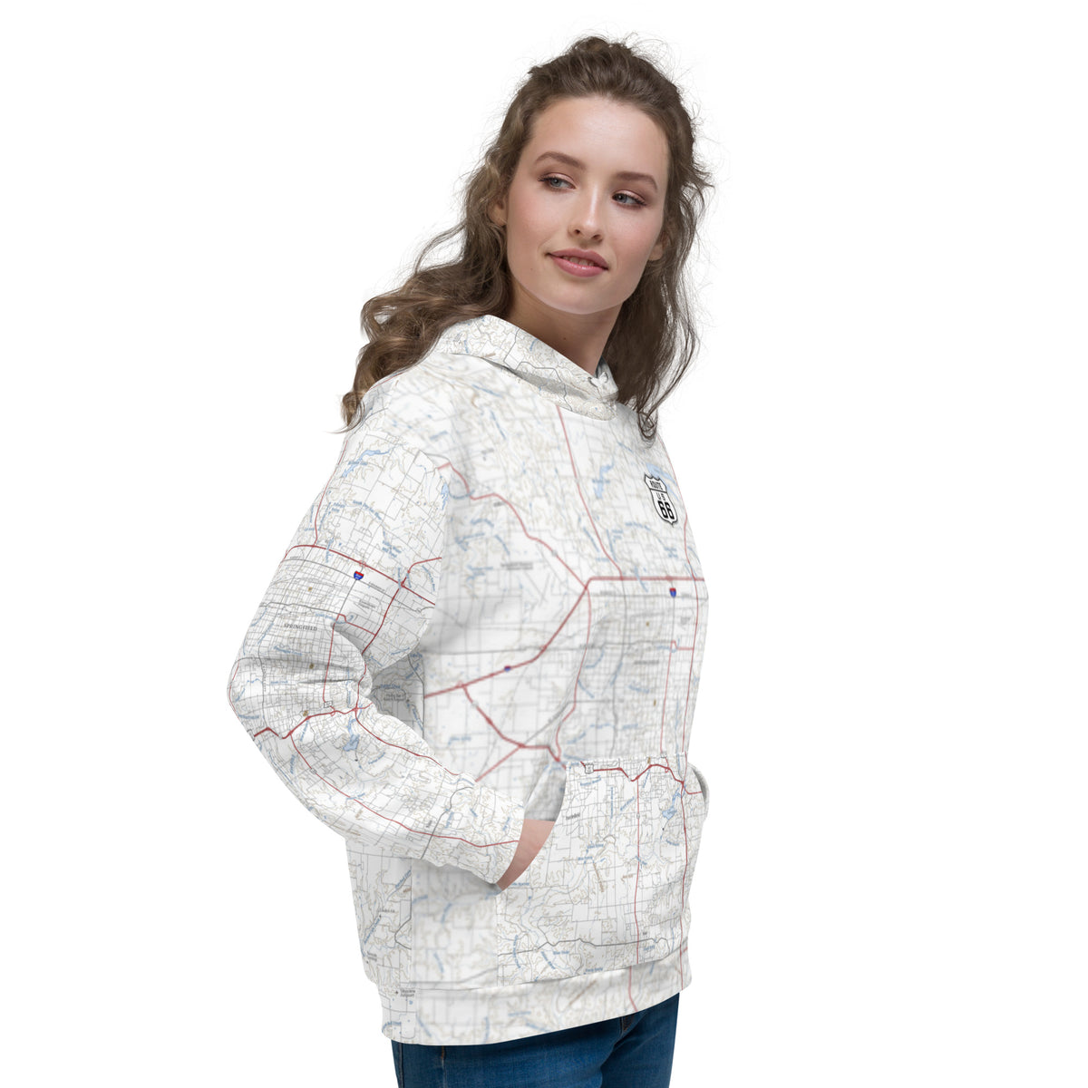 Springfield MO Route 66 Treeline Hoodie