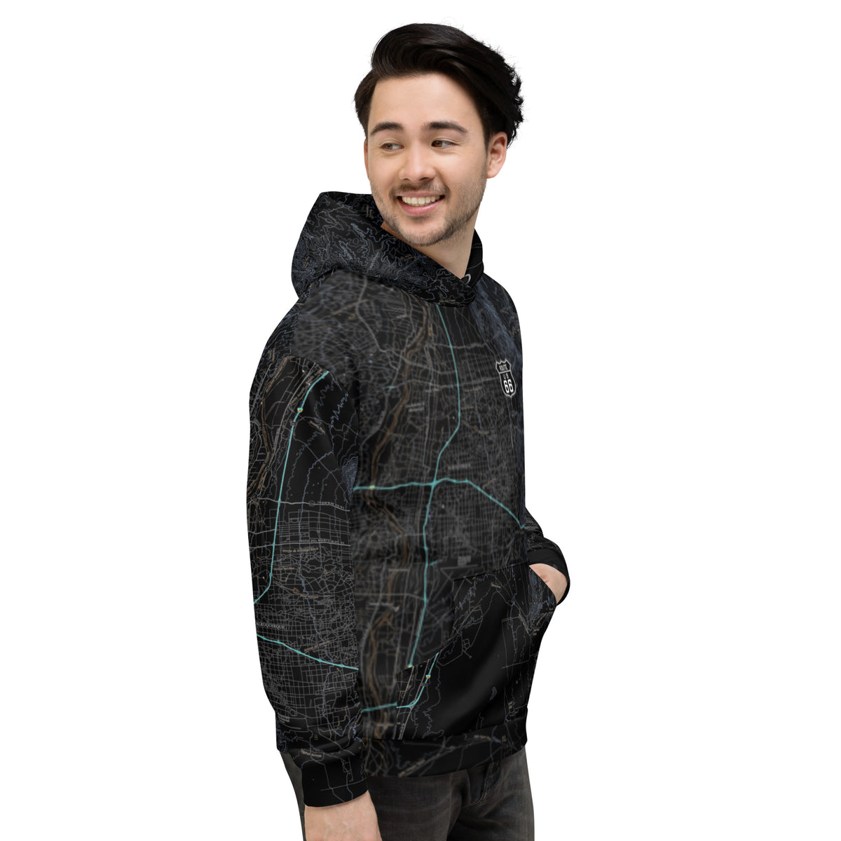 Albuquerque Midnight Route 66 Treeline Hoodie