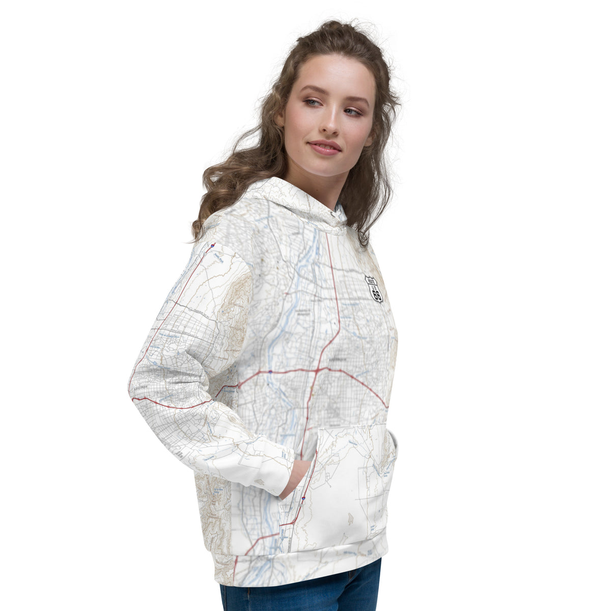 Albuquerque Route 66 Treeline Hoodie