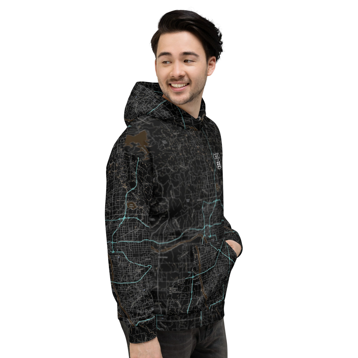 Tulsa Route 66 Midnight Treeline Hoodie