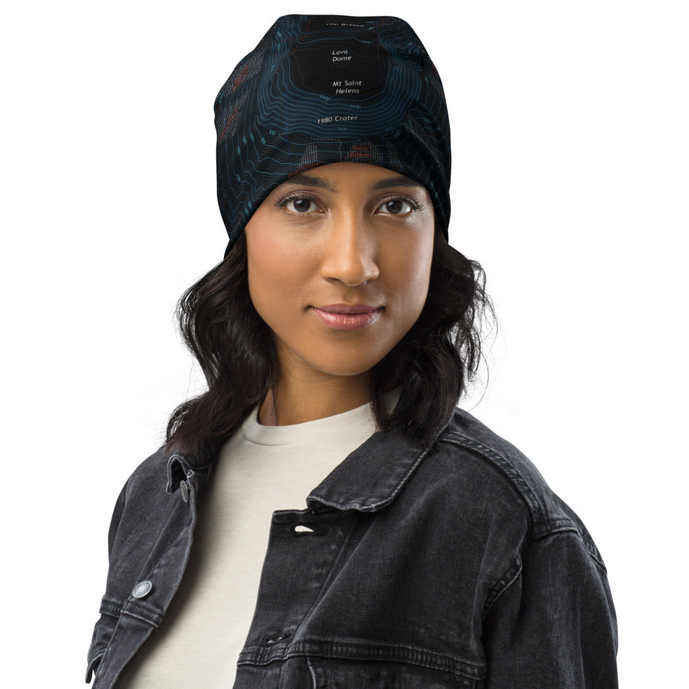 Mount St Helens Midnight Beanie
