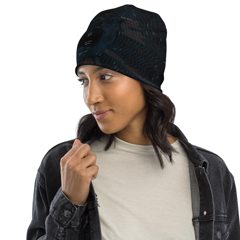 Mount St Helens Midnight Beanie