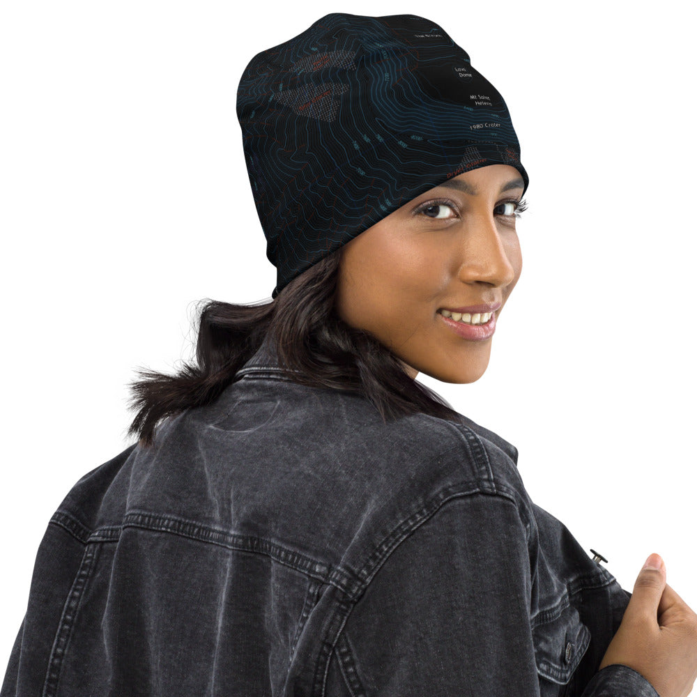 Mount St Helens Midnight Beanie