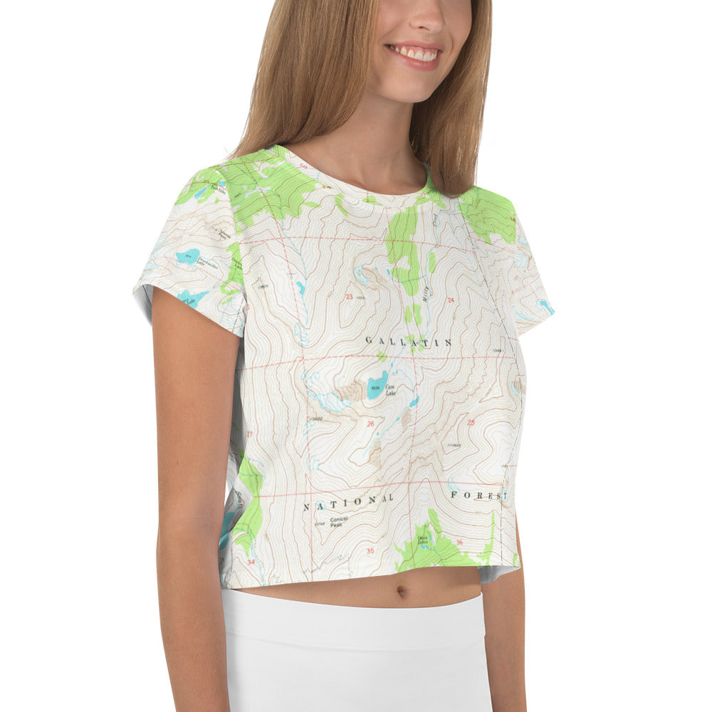 Crazy Mountains Crop Tee