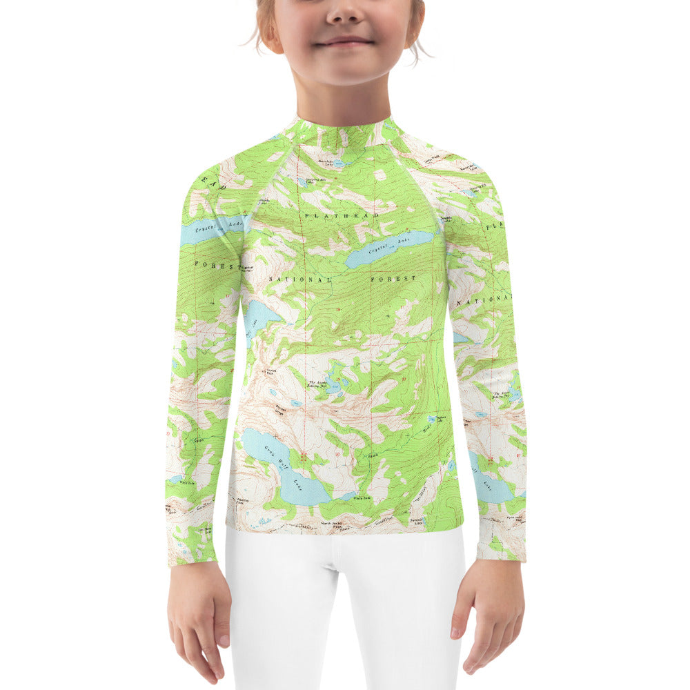 Gray Wolf Kid's Rash Guard