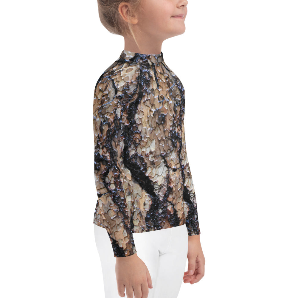 Black Ponderosa Kid's Rash Guard