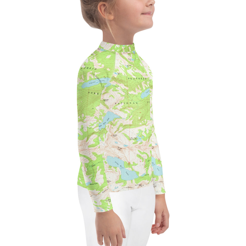 Gray Wolf Kid's Rash Guard