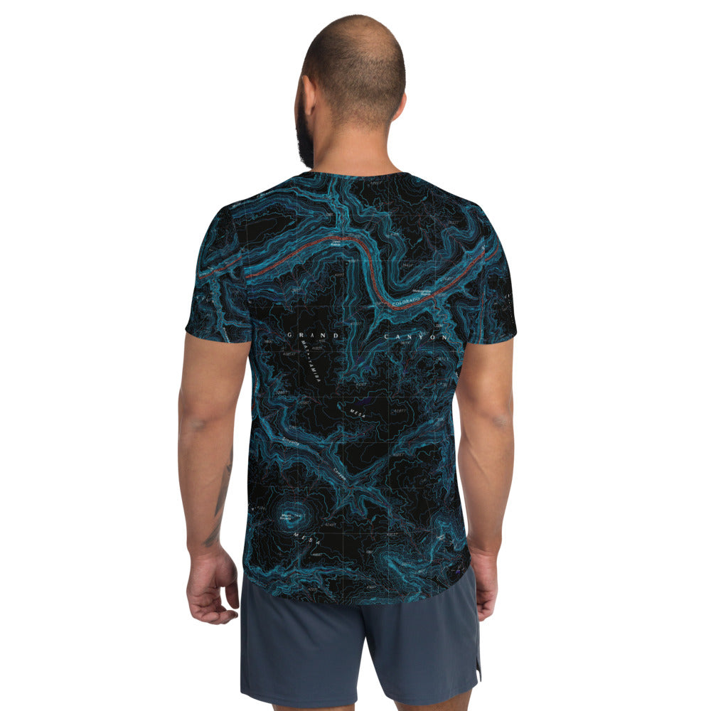 Grand Canyon Midnight Men's Athletic T-shirt