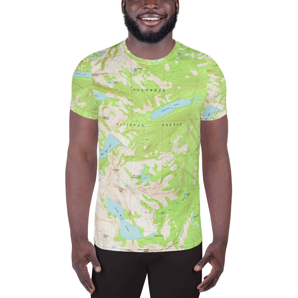 Gray Wolf Men's Athletic T-shirt