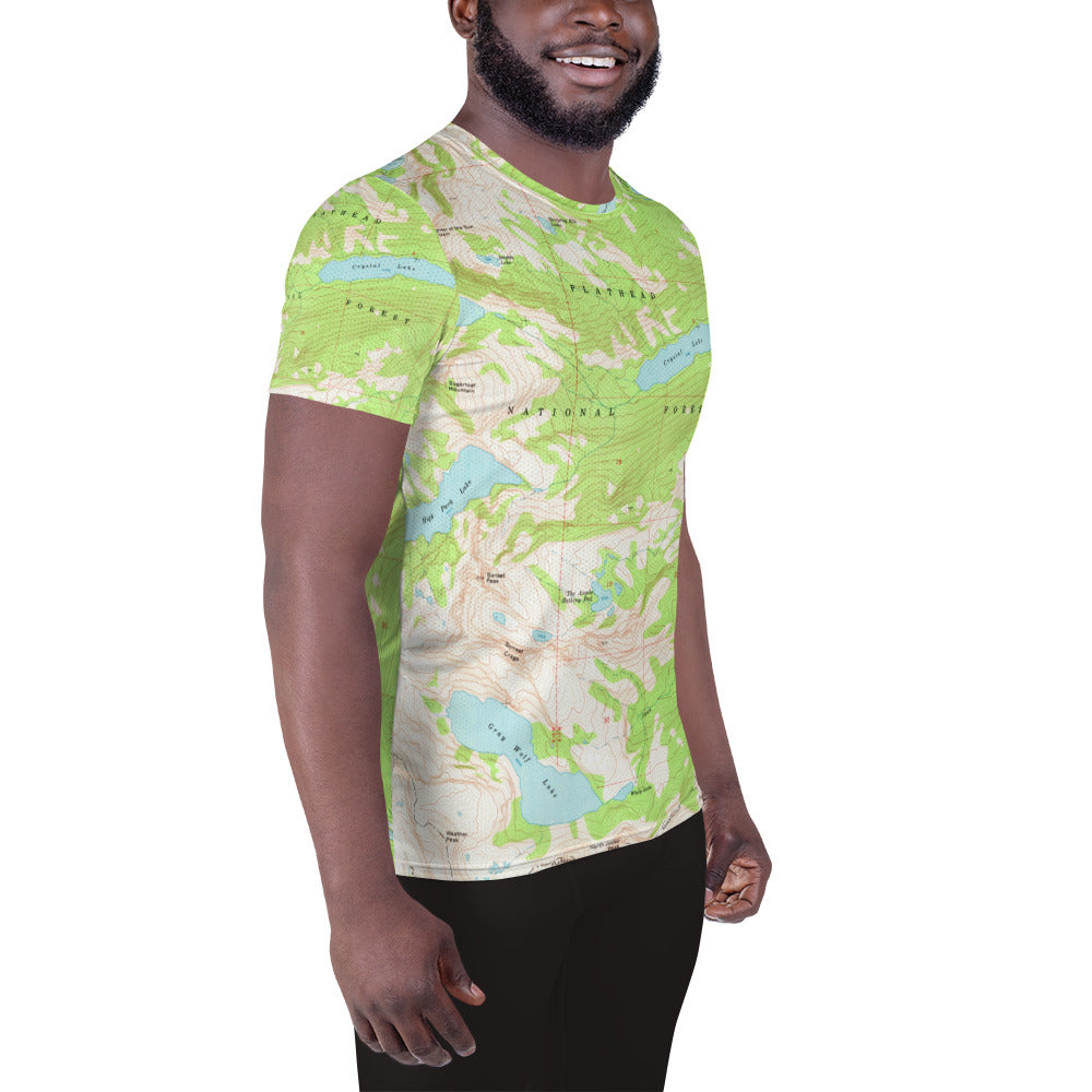 Gray Wolf Men's Athletic T-shirt