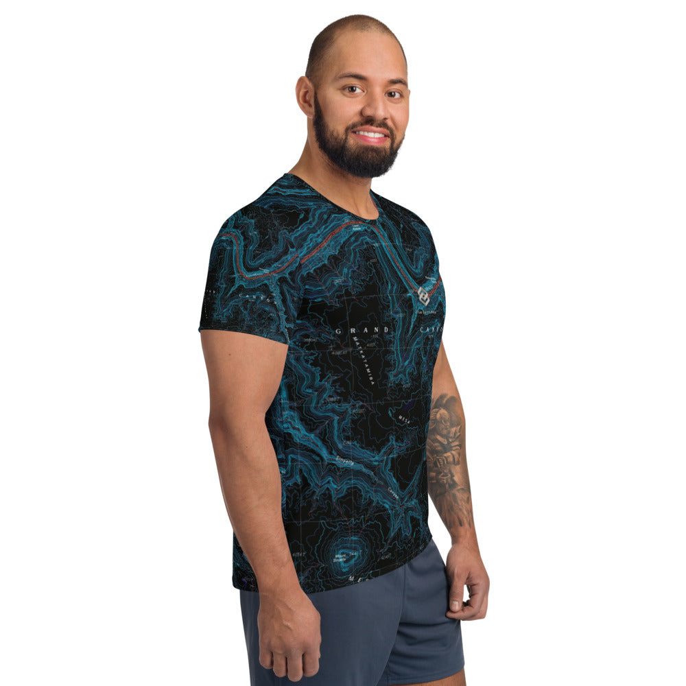 Grand Canyon Midnight Men's Athletic T-shirt