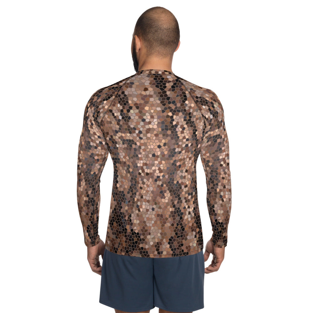 Red Ponderosa Mosaic Men's Rash Guard