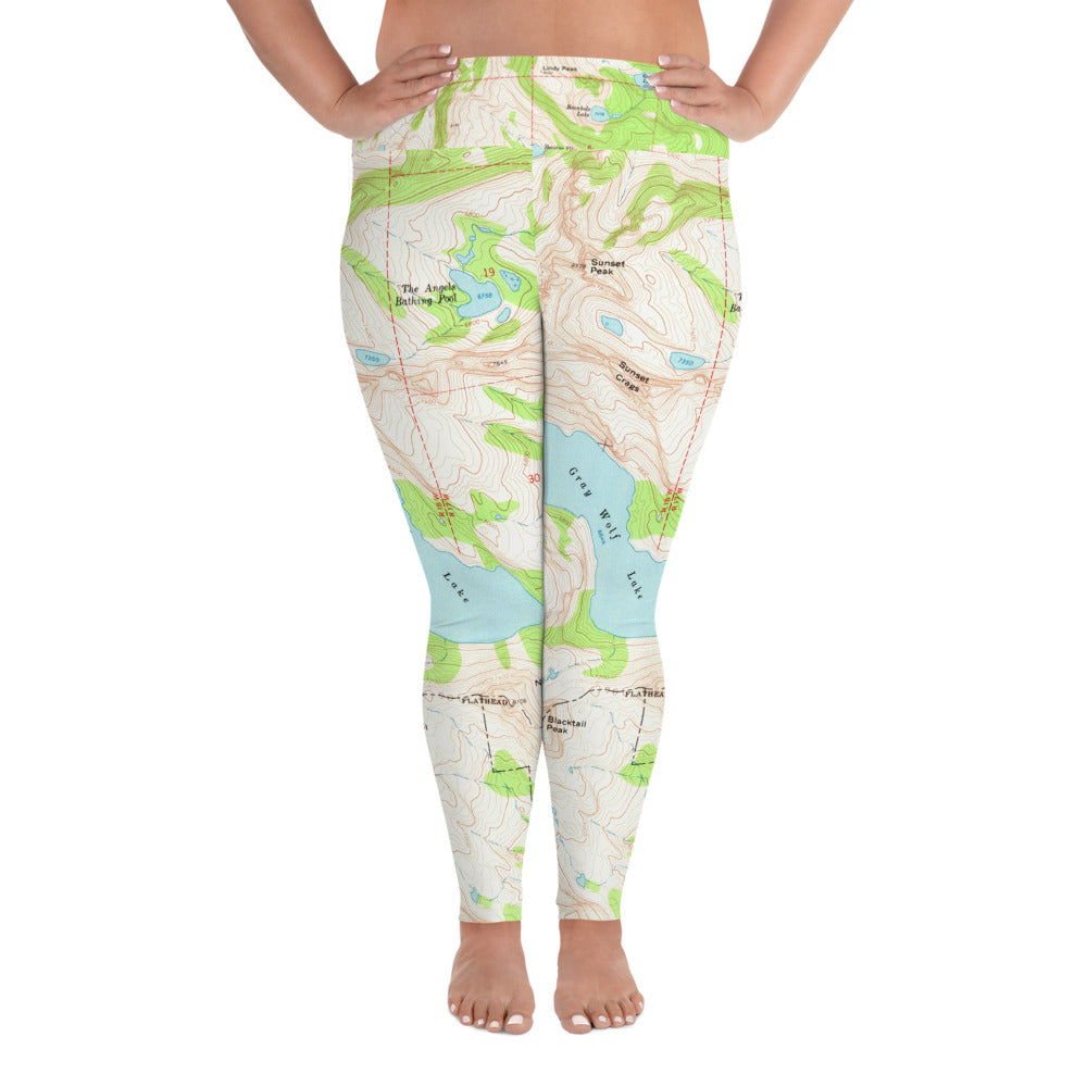 Gray Wolf Women's Plus Size Leggings