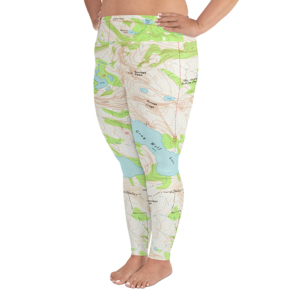Gray Wolf Women's Plus Size Leggings