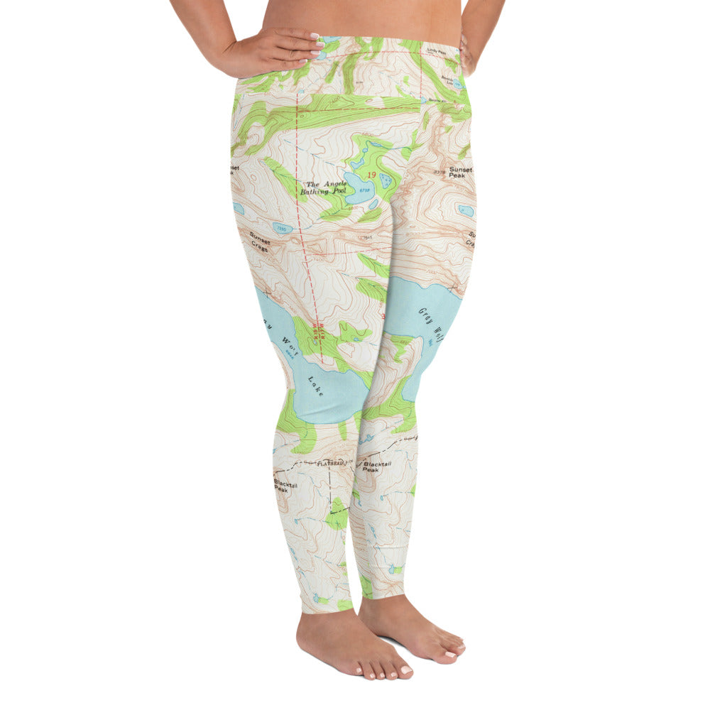 Gray Wolf Women's Plus Size Leggings