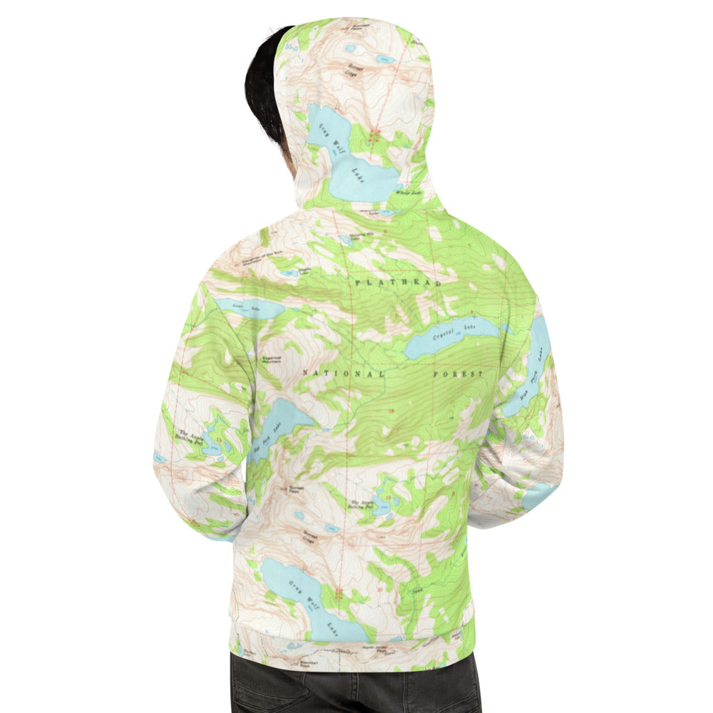 Gray Wolf Lake Treeline Hoodie