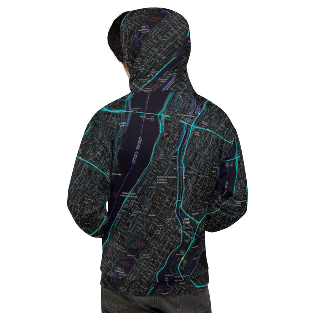 New York, NY Midnight Treeline Hoodie
