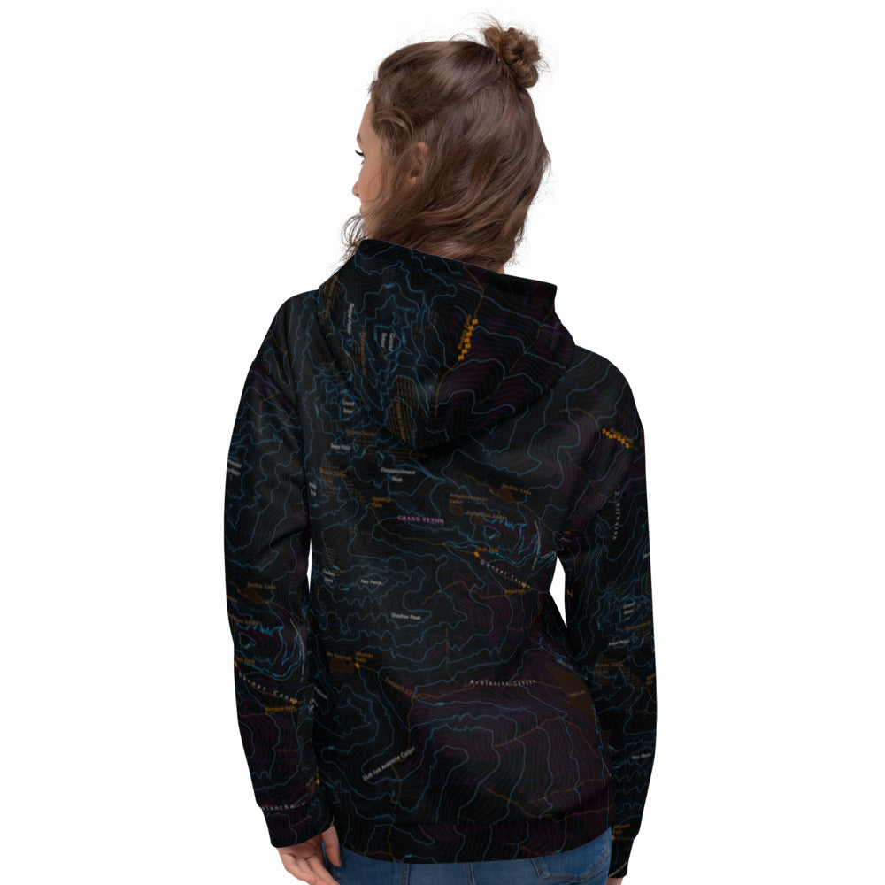 Grand Teton Midnight Treeline Hoodie