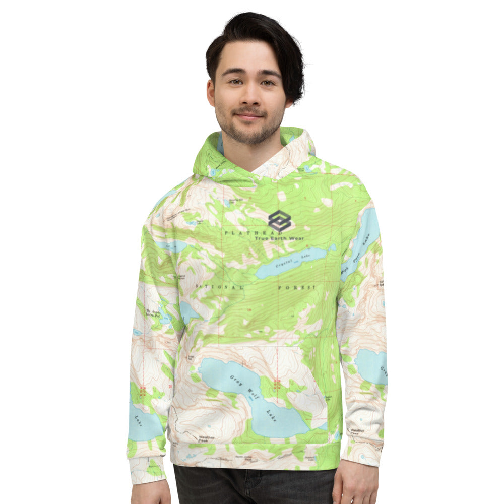 Gray Wolf Lake Treeline Hoodie