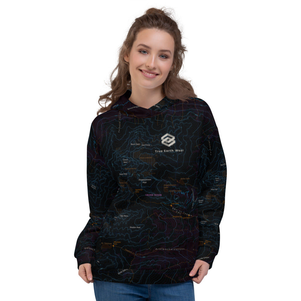 Grand Teton Midnight Treeline Hoodie