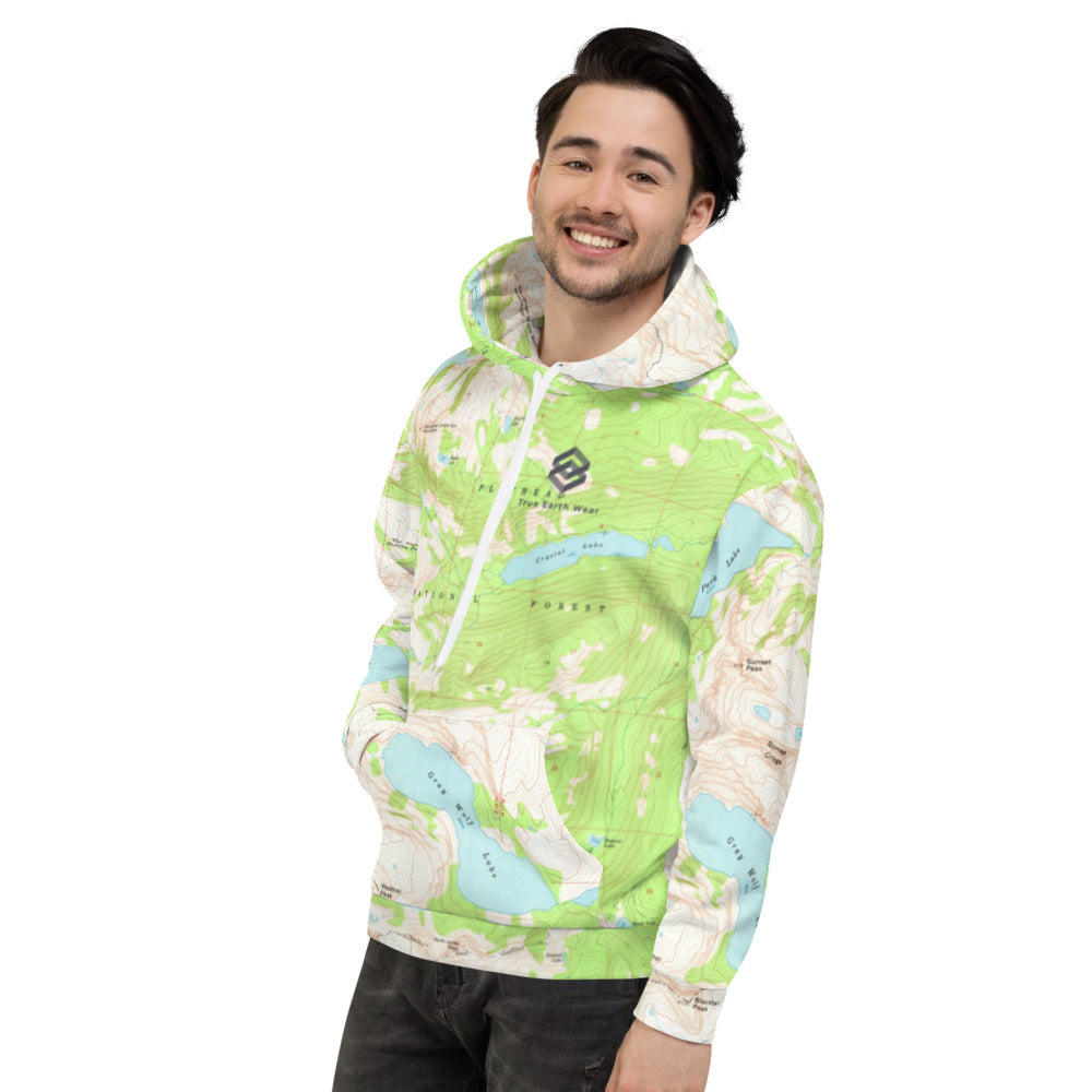 Gray Wolf Lake Treeline Hoodie