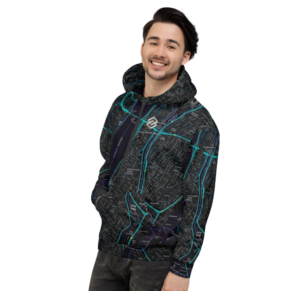 New York, NY Midnight Treeline Hoodie