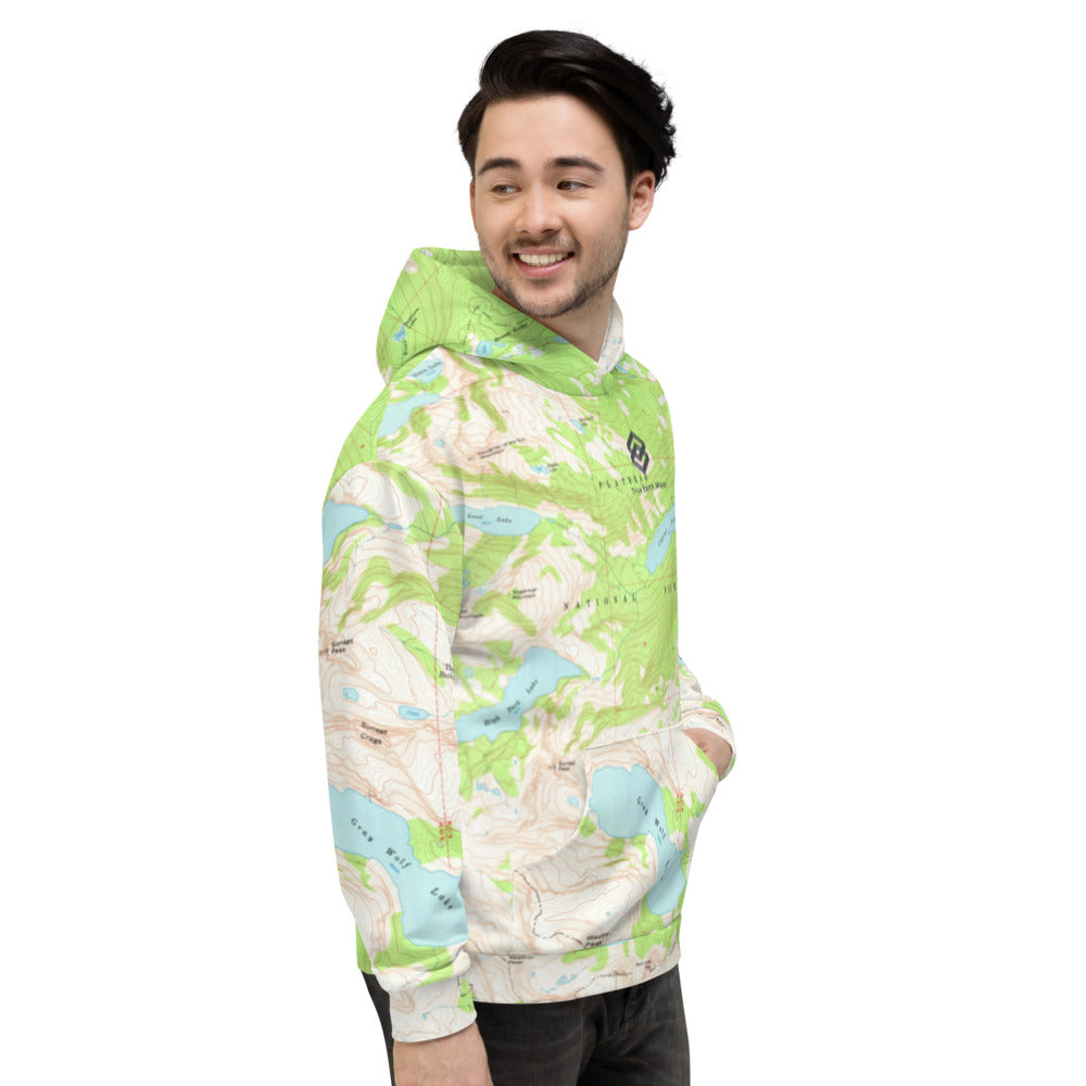 Gray Wolf Lake Treeline Hoodie