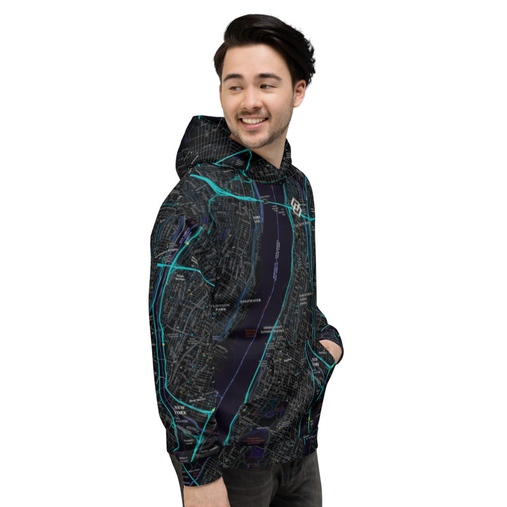 New York, NY Midnight Treeline Hoodie