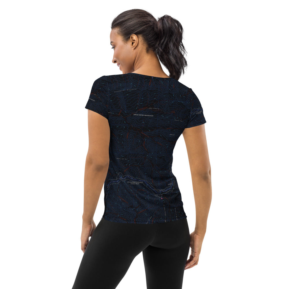 Appalachian Trail Midnight Women's Athletic T-shirt