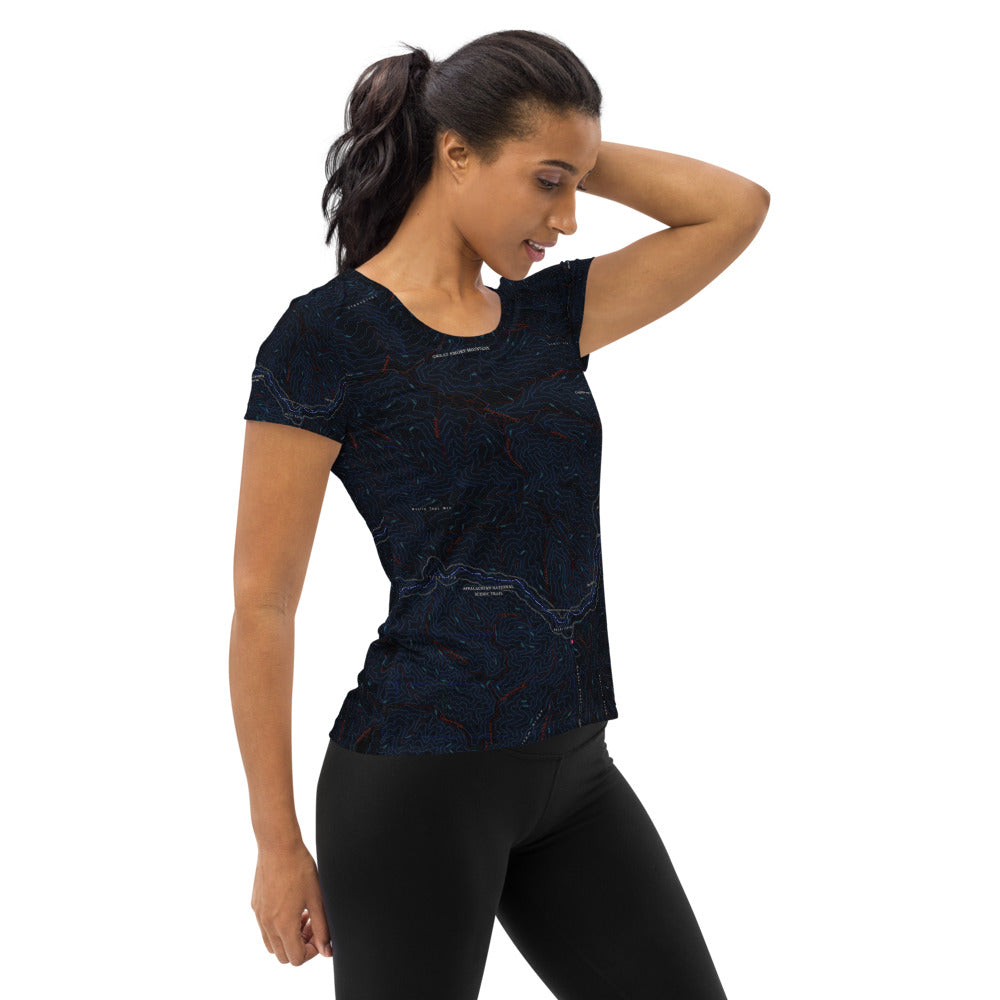 Appalachian Trail Midnight Women's Athletic T-shirt