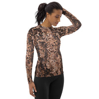 Red Ponderosa Mosaic Women's Rash Guard