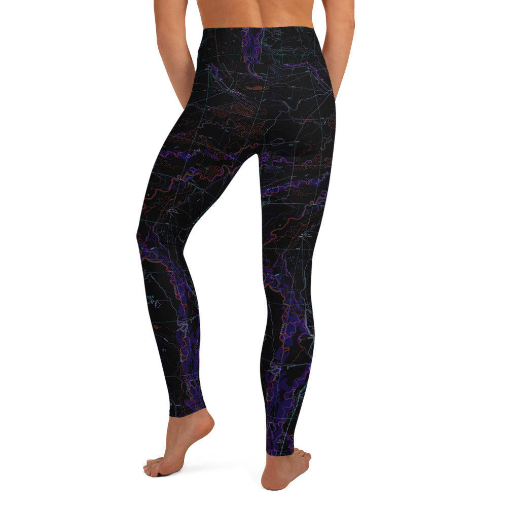 Big Hole River Midnight Yoga Leggings