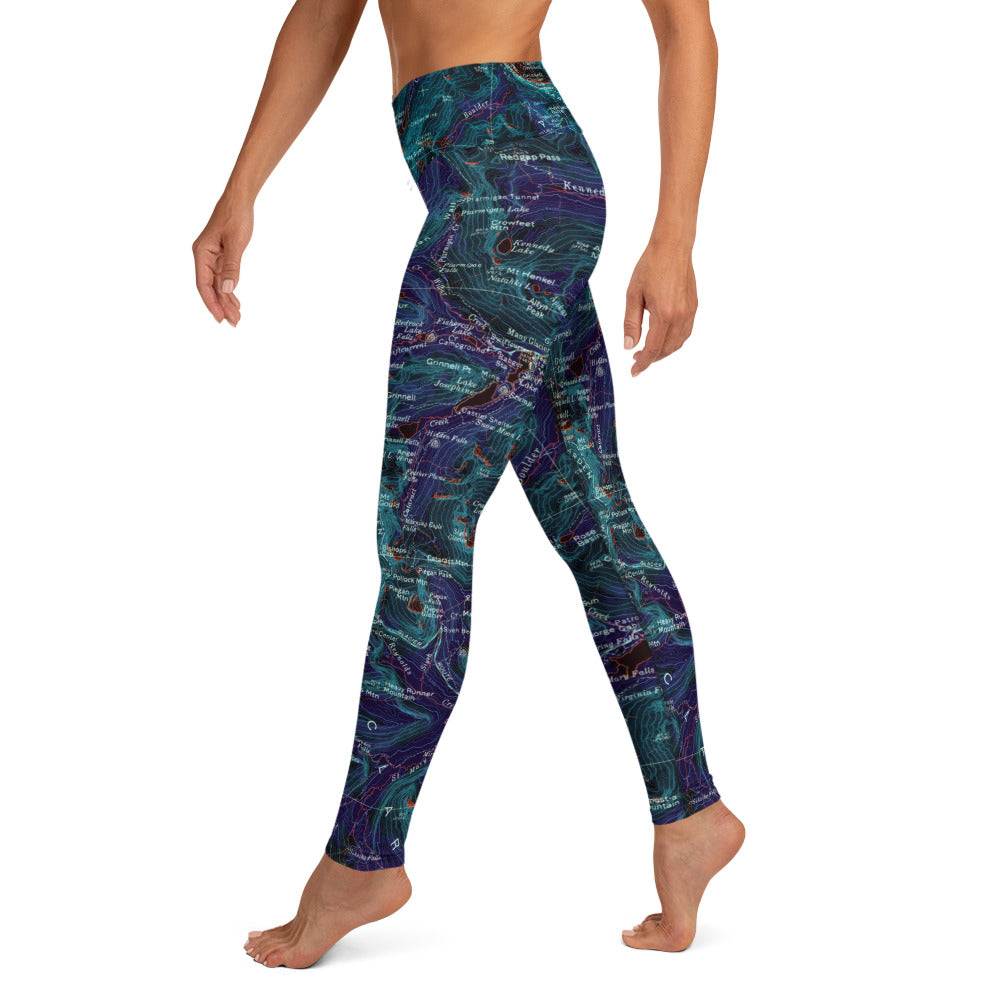 Many Glacier Midnight Yoga Leggings