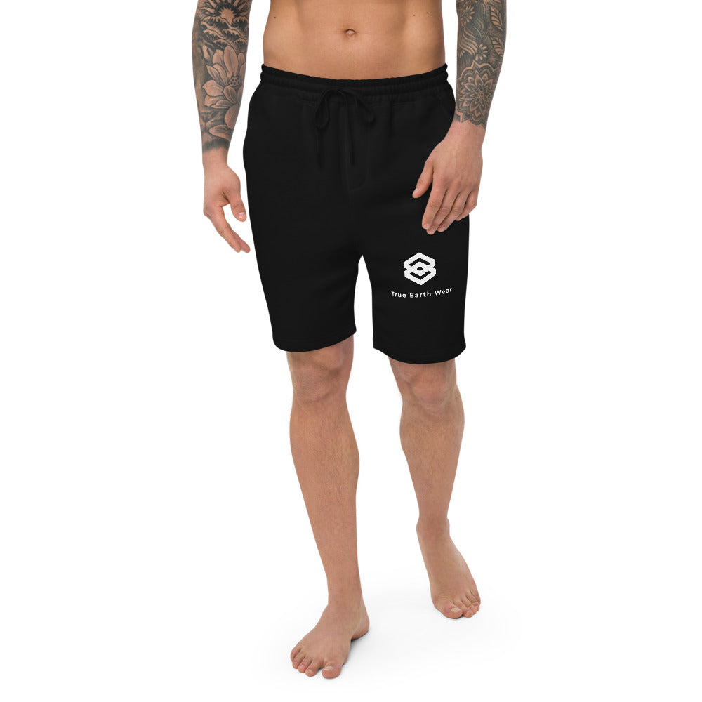 True Earth Wear Logo Men's Black / Gray Fleece Shorts