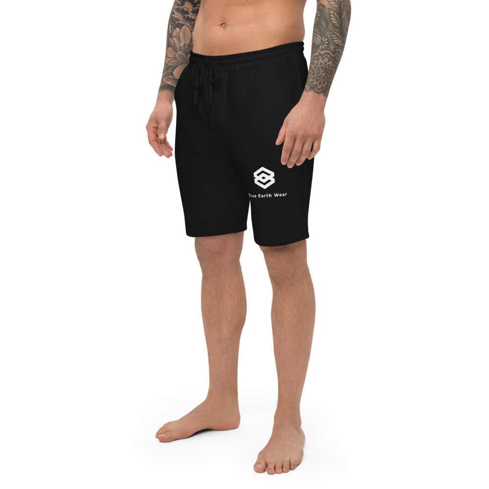 True Earth Wear Logo Men's Black / Gray Fleece Shorts