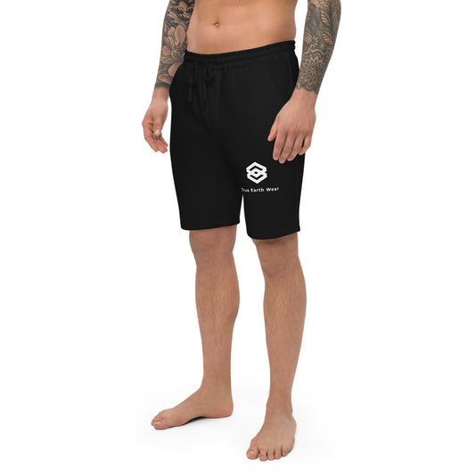 True Earth Wear Logo Men's Black / Gray Fleece Shorts