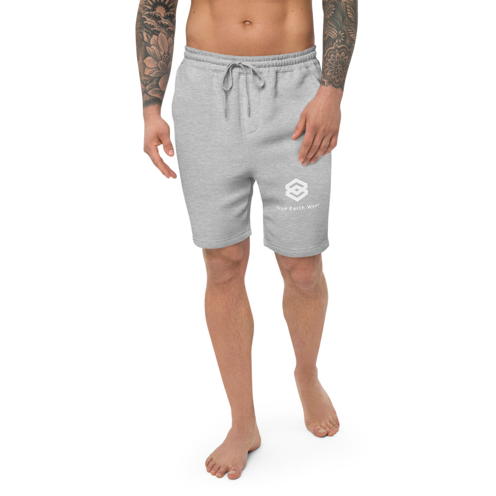 True Earth Wear Logo Men's Black / Gray Fleece Shorts
